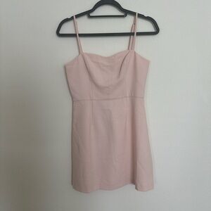 Pink Spaghetti Strap Mini Dress